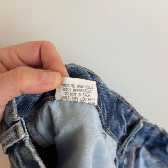 PL Vintage Y2K lei 100% Cotton Button Fly Jeans | Size 9 - Picture 6 of 7